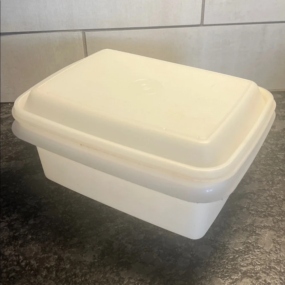 Vintage Tupperware ice cream container This is like brand new. Storage container